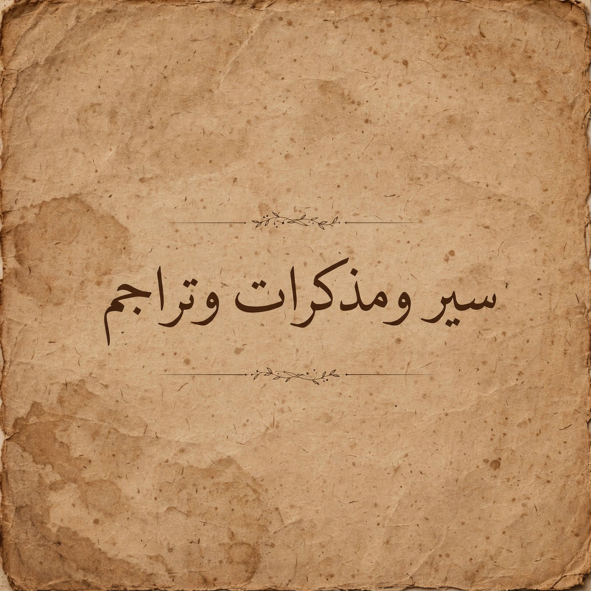 سير ومذكرات وتراجم